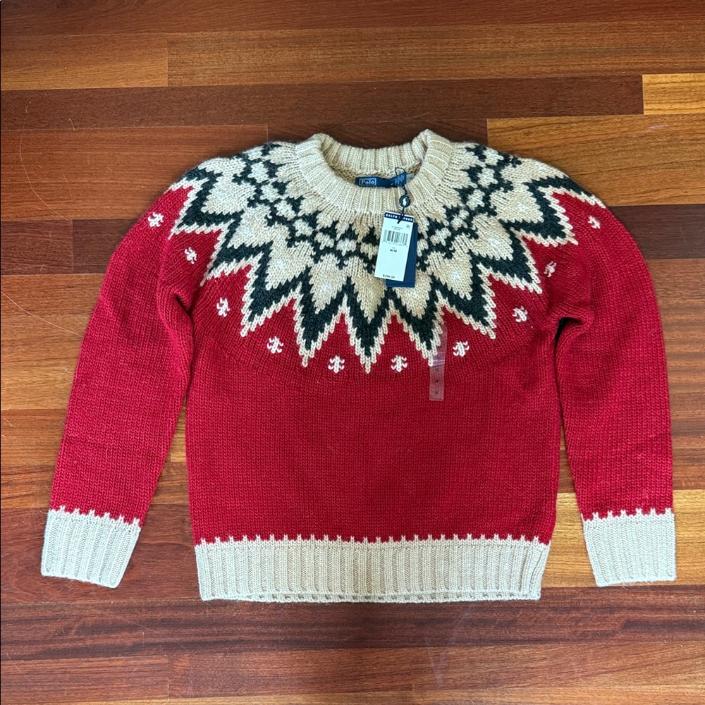 Polo by Ralph Lauren Fair Isle Sweater Red